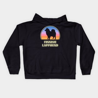 Finnish Lapphund Vintage Sunset Dog Kids Hoodie